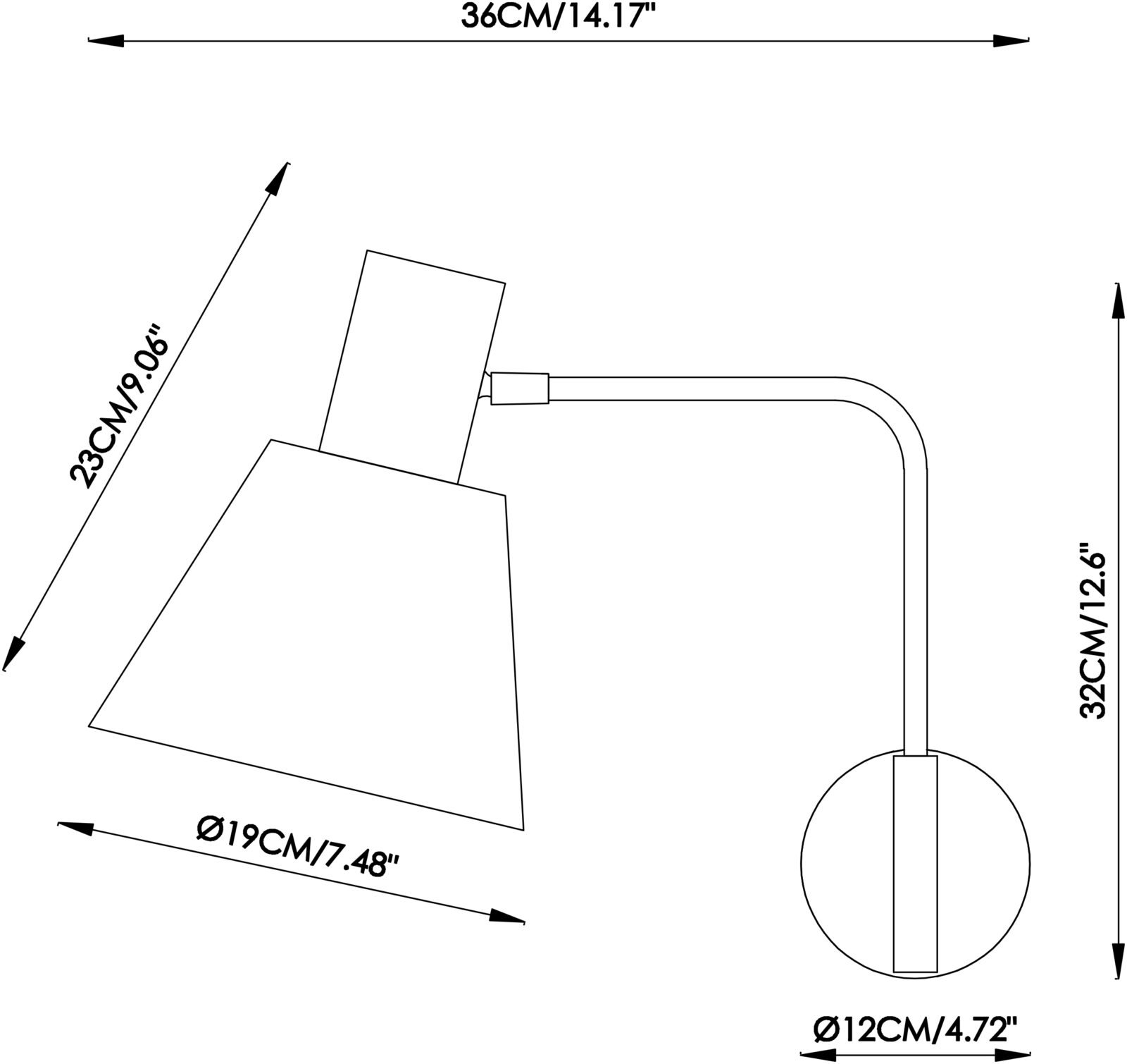 Tibbie sieninė lempa. TheMuse.lt Tibbie sieninė lempa